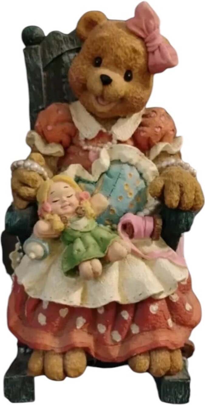 Hallmark Mama Bear In A Rocking Chair Music Box Figurine "Sunshine of My Life"